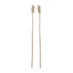 Saint Laurent Cassandra Leather Earring Chain Metal
