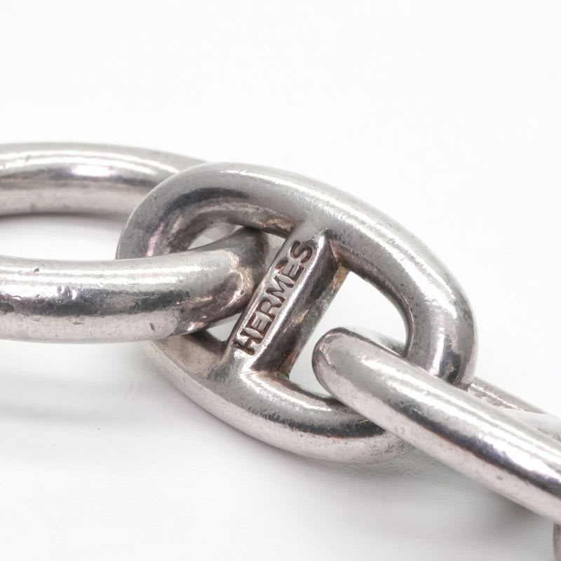 Hermes Chaine D'ancre Bracelet Bangle Cuff 925 Silver — view 5