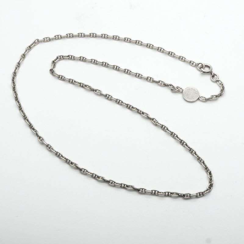 Hermes Mini Chaine D'ancre Serie Necklace Pendant Choker 925 Silver — view 3