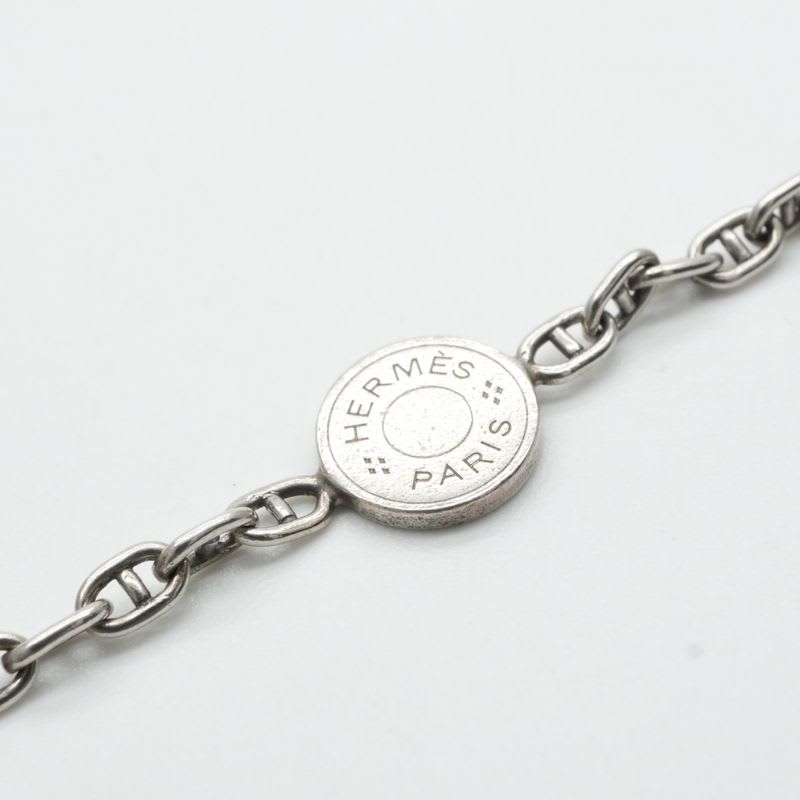 Hermes Mini Chaine D'ancre Serie Necklace Pendant Choker 925 Silver — view 6