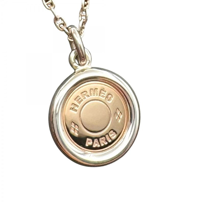 Hermes Serie Necklace Pendant Choker 750 925 Gold Silver Mini Chaine D'ancre — view 3