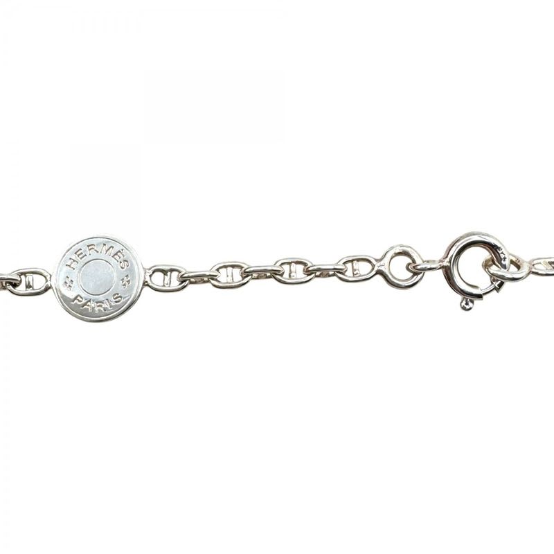 Hermes Serie Necklace Pendant Choker 750 925 Gold Silver Mini Chaine D'ancre — view 4