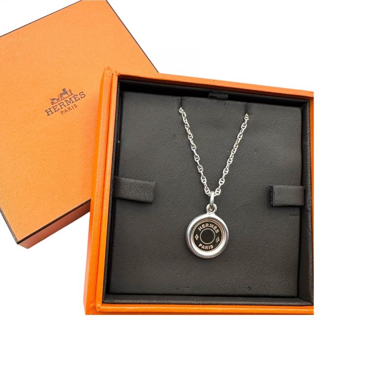 Hermes Serie Necklace Pendant Choker 750 925 Gold Silver Mini Chaine D'ancre — view 5