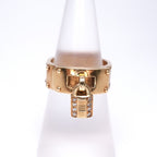 Hermes Kelly Ring 750 Gold Vintage Antique Hallmarked Diamond Jewelry — view 3