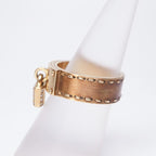 Hermes Kelly Ring 750 Gold Vintage Antique Hallmarked Diamond Jewelry — view 5