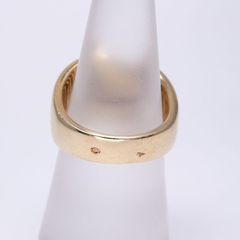Hermes Kelly Ring 750 Gold Vintage Antique Hallmarked Diamond Jewelry — view 6
