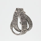Hermes Earrings Earring Silver Belt Motif Antique Paris — view 4