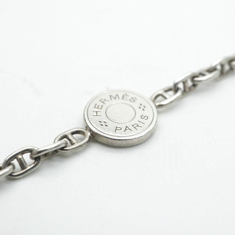 Hermes Serie Necklace Pendant Choker 925 Silver Mini Chaine D'ancre — view 5
