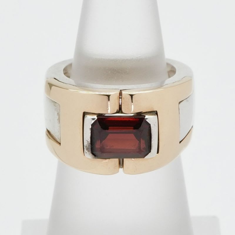 Hermes Ring Silver Combination Antique Garnet — view 3