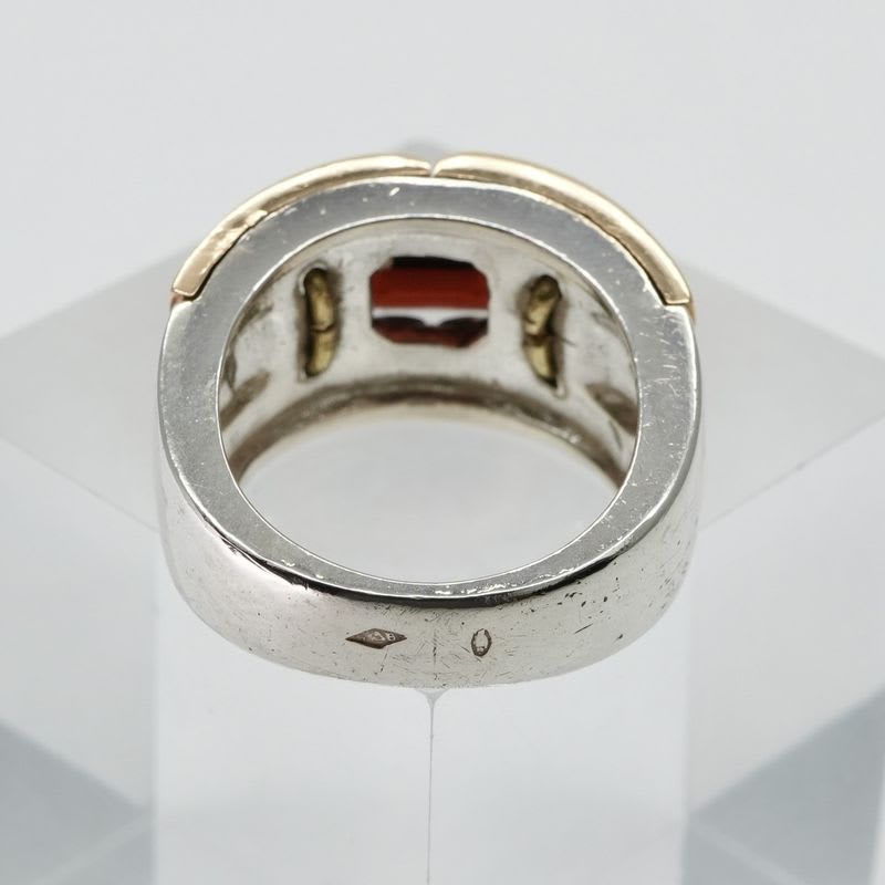 Hermes Ring Silver Combination Antique Garnet — view 6