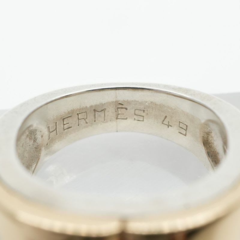 Hermes Ring Silver Combination Antique Garnet — view 8