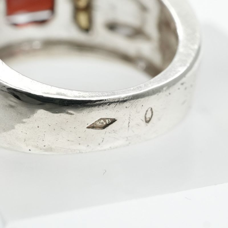 Hermes Ring Silver Combination Antique Garnet — view 7