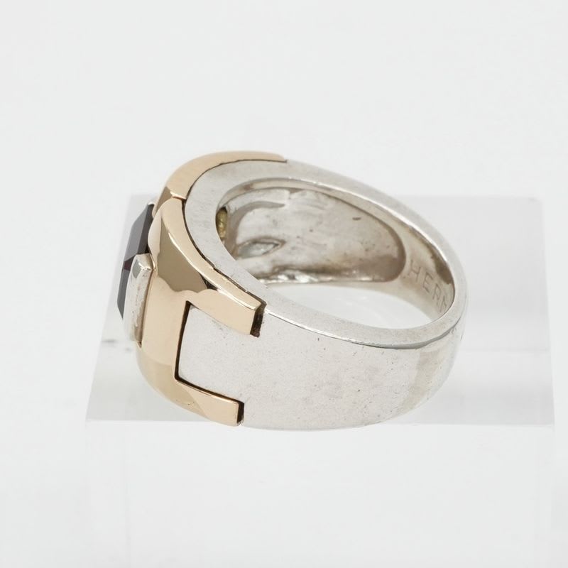 Hermes Ring Silver Combination Antique Garnet — view 4