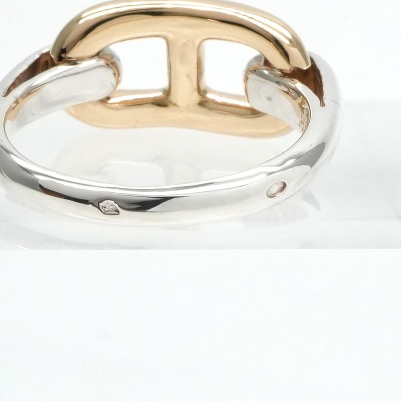 Hermes Chaine D'ancre Ring 750 925 Gold Combination Vintage 18K — view 8
