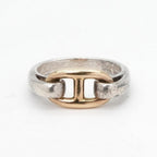 Hermes Chaine D'ancre Ring 750 925 Silver Gold Enchene — view 3