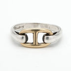 Hermes Chaine D'ancre Ring 750 925 Silver Gold Enchene — view 3