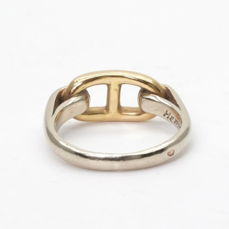 Hermes Chaine D'ancre Ring 750 925 Silver — view 6
