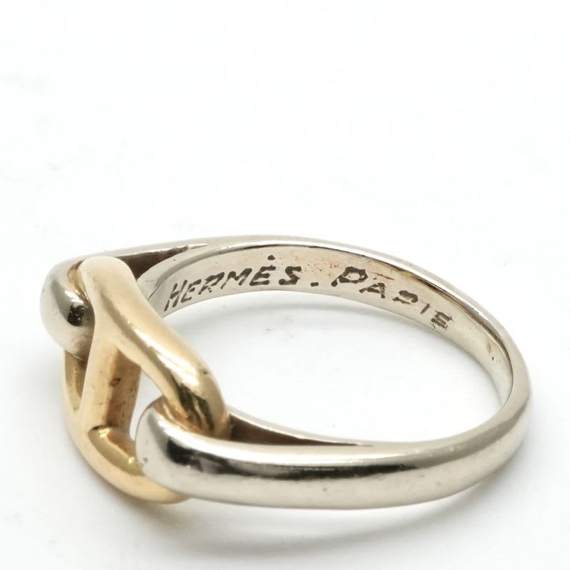 Hermes Chaine D'ancre Ring 750 925 Silver — view 7