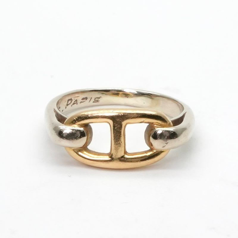 Hermes Chaine D'ancre Ring 750 925 Silver — view 3