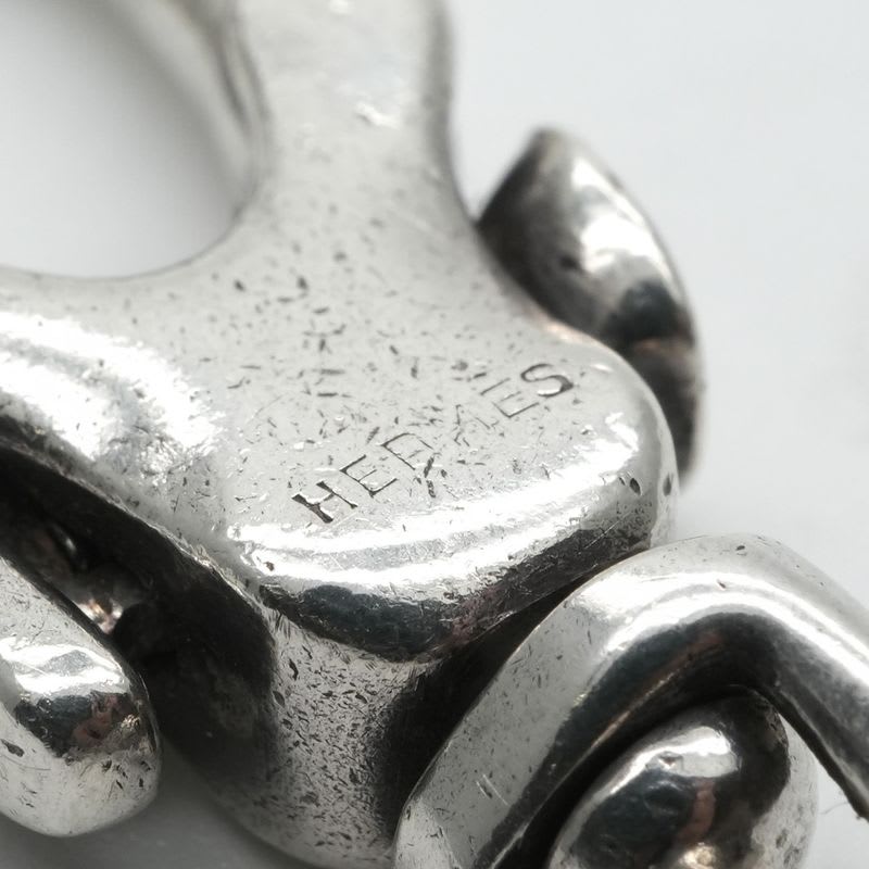 Hermes Chaine D'ancre Key Case Accessory Silver Ring Antique Vintage — view 5