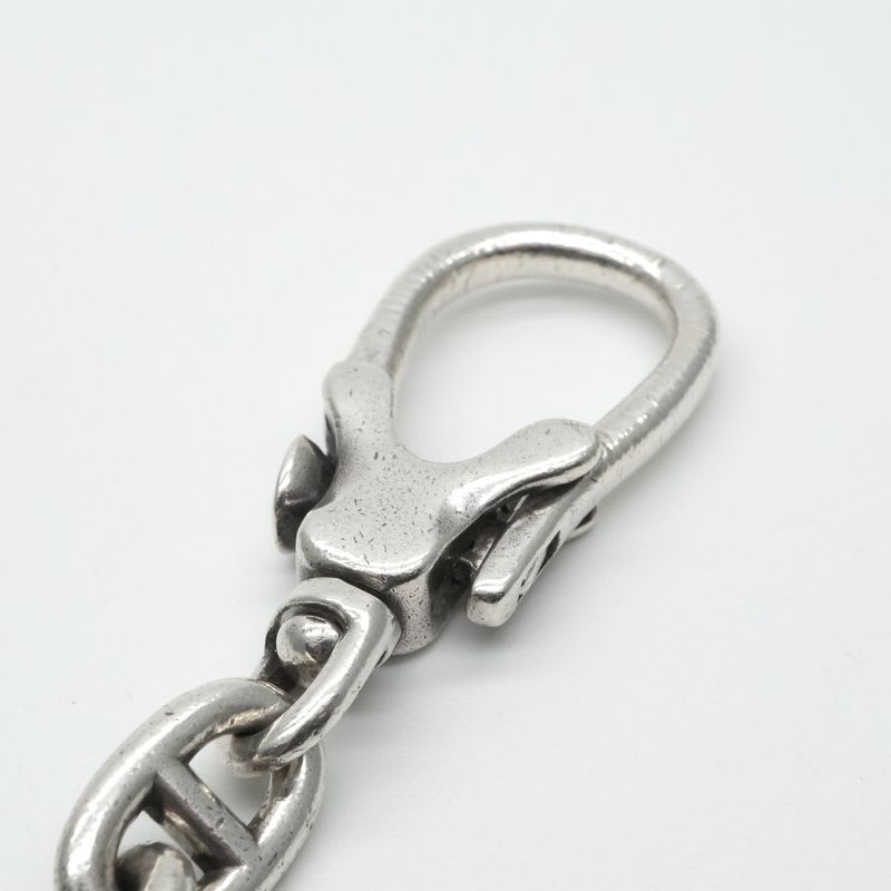 Hermes Chaine D'ancre Key Case Accessory Silver Ring Antique Vintage — view 2