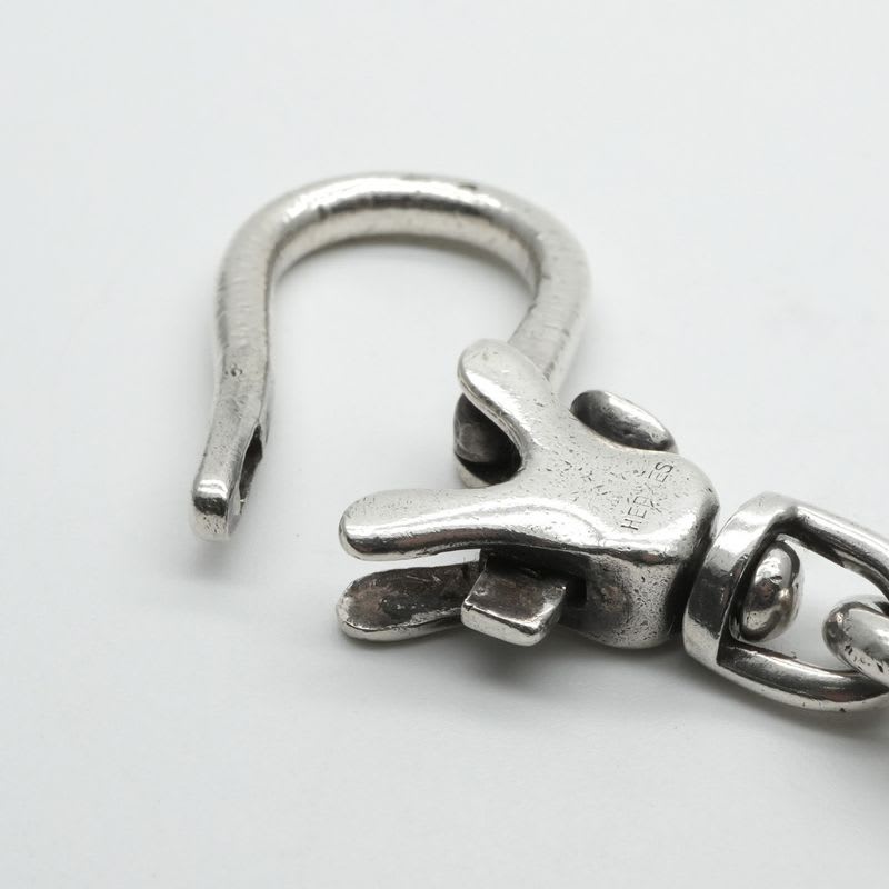 Hermes Chaine D'ancre Key Case Accessory Silver Ring Antique Vintage — view 4