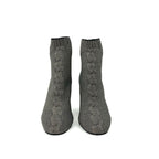 Hermes Volver Boots Short Shoes Fabric Gray Black Sock Exlibris Knit — view 2