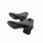Hermes Volver Boots Short Shoes Fabric Gray Black Sock Exlibris Knit — view 6