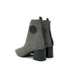 Hermes Volver Boots Short Shoes Fabric Gray Black Sock Exlibris Knit — view 4