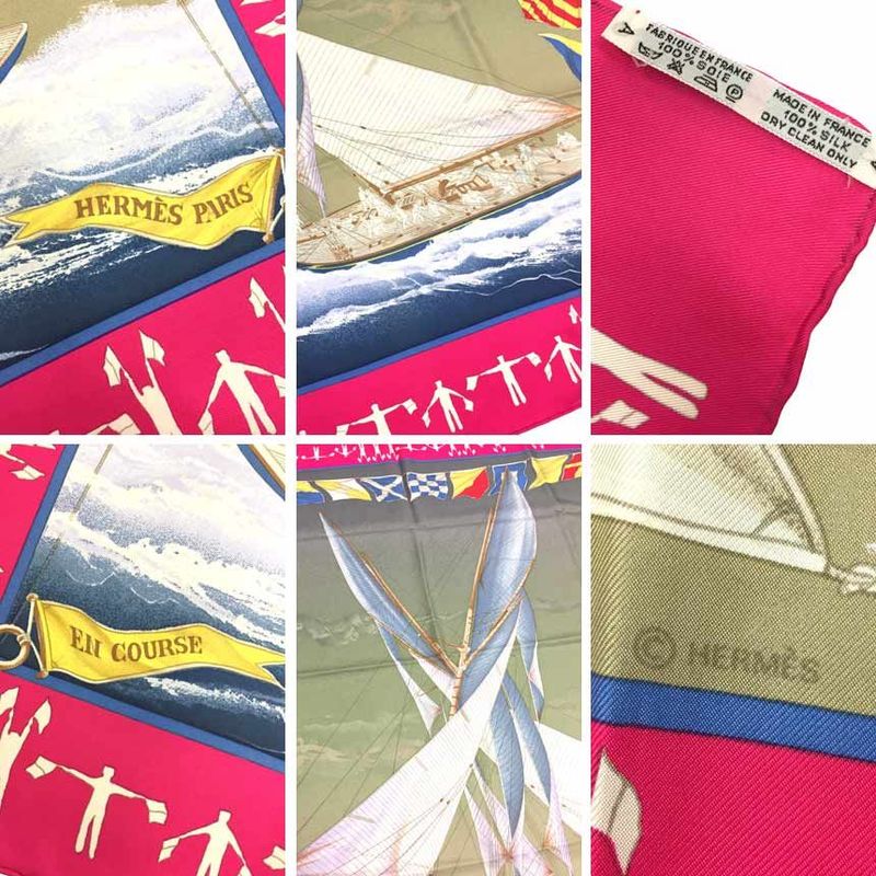 Hermes Carre 90 Scarf Yacht Pattern Aq7562 — view 3