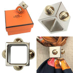 Hermes Scarf Ring Cube Collier de Chien Aq7692 — view 2
