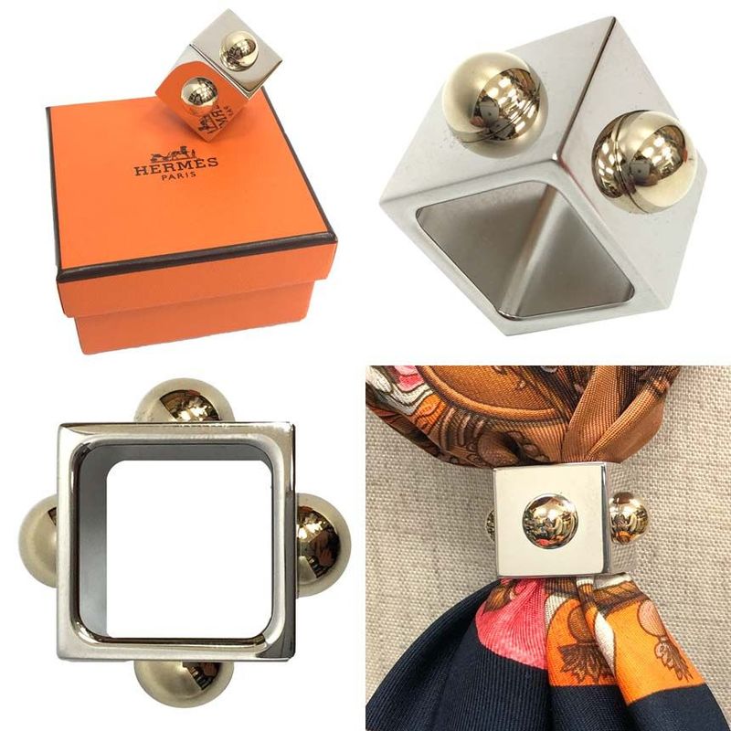 Hermes Scarf Ring Cube Collier de Chien Aq7692 — view 2