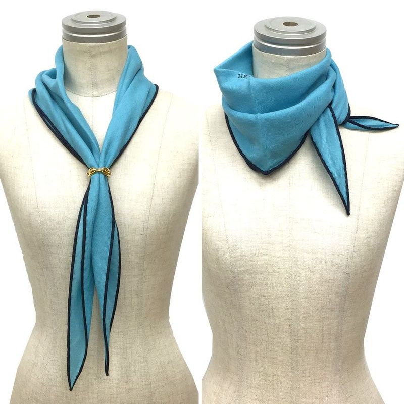 Hermes Losange Uni Mini Diamond Shape Scarf Cashmere Silk Aq7718 — view 2