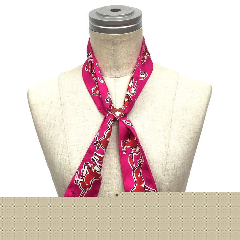 Hermes Twilly Chevaux En Liberte Freedom Horse Scarf Aq7727 — view 2