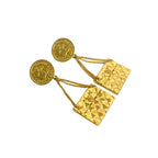 Chanel Vintage Quilted Bag Motif GP Earrings 94P — view 4
