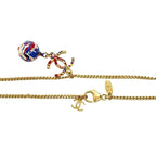 Chanel Coco Mark Motif GP Faux Pearl Paint Chain Necklace 13AB — view 4
