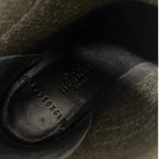 Hermes Volver Boots Short Shoes Fabric Leather Khaki Black Knit Exlibris — view 7