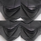 Chanel Quilted Chain Shoulder Bag Caviar Leather — view 6