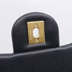 Chanel Quilted Chain Shoulder Bag Caviar Leather — view 9
