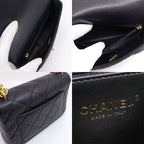Chanel Quilted Chain Shoulder Bag Caviar Leather — view 7
