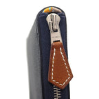 Hermes Azap Silk-in Long Wallet Vaux Epson Silk Navy Blue Indigo Barenia — view 7