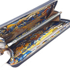 Hermes Azap Silk-in Long Wallet Vaux Epson Silk Navy Blue Indigo Barenia — view 8