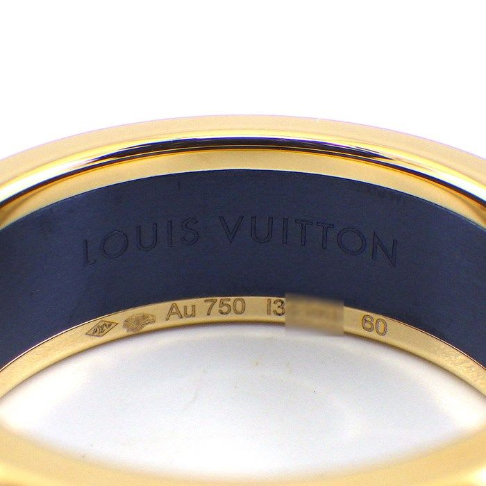 Louis Vuitton Ring Small Les Gaston Qoh44 N Monogram 18K Yellow — view 4