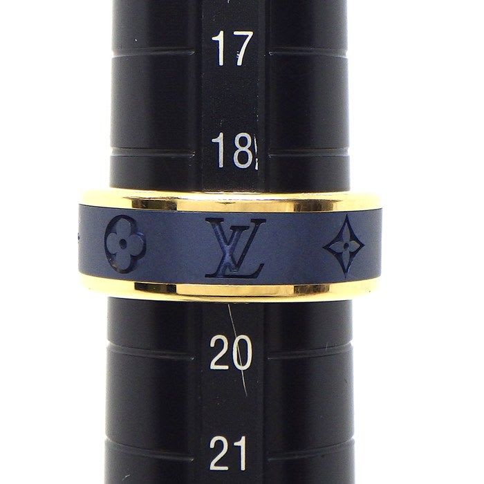 Louis Vuitton Ring Small Les Gaston Qoh44 N Monogram 18K Yellow — view 8