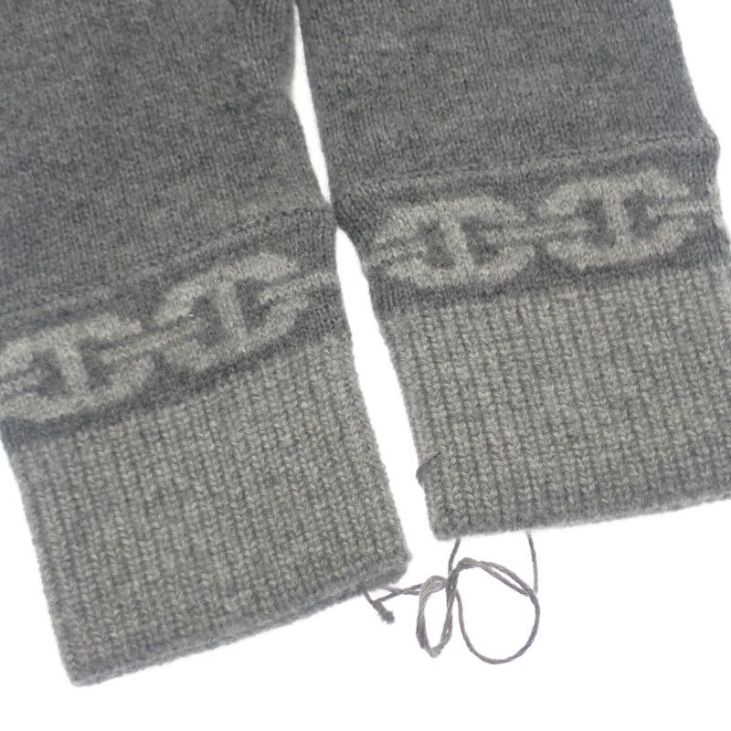 Hermes Heaven Gloves M G g1 S Cashmere Polyurethane Charbon Gray — view 3