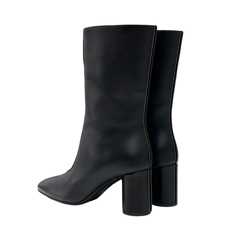 Hermes Defile Boots Short Shoes Leather Black Stitching — view 4