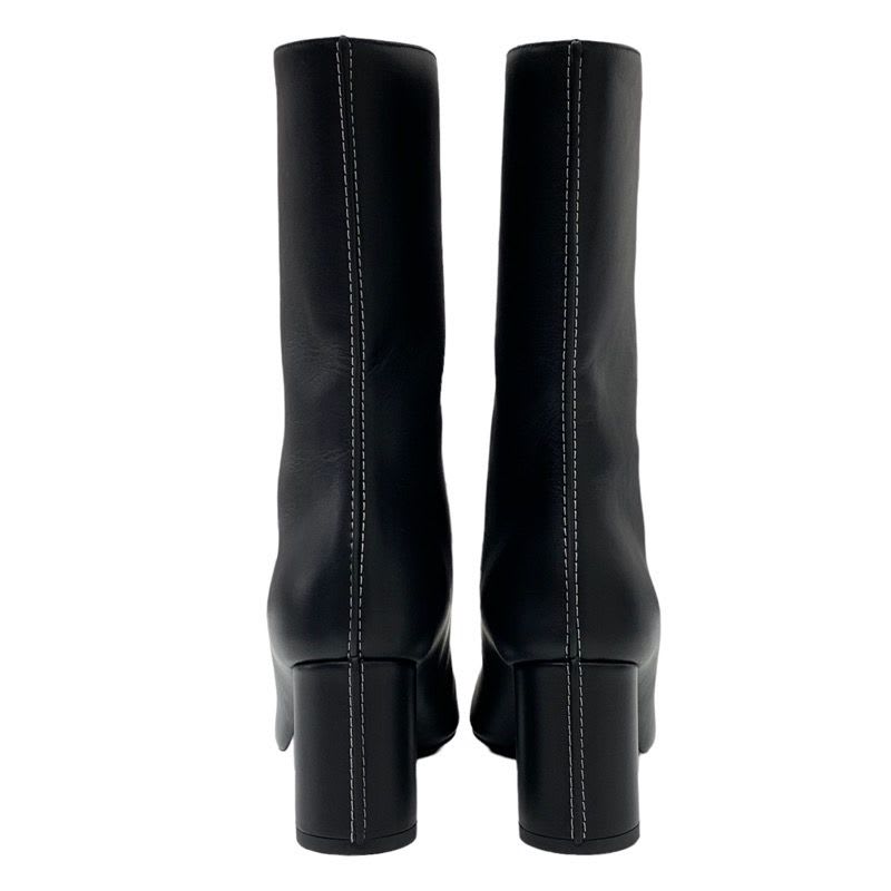 Hermes Defile Boots Short Shoes Leather Black Stitching — view 5