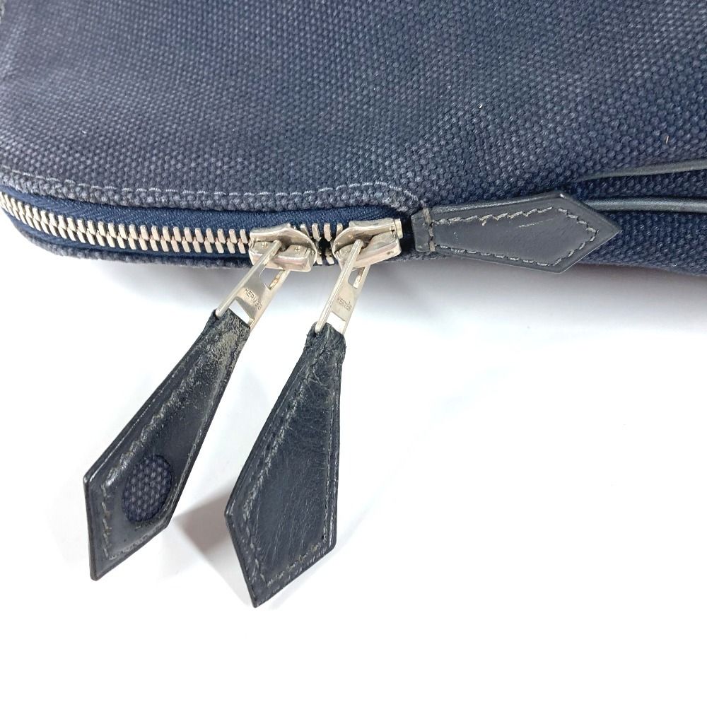 Hermes Handbag Sac Ibou Gm Leather Canvas Black — view 3
