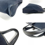 Hermes Handbag Sac Ibou Gm Leather Canvas Black — view 7