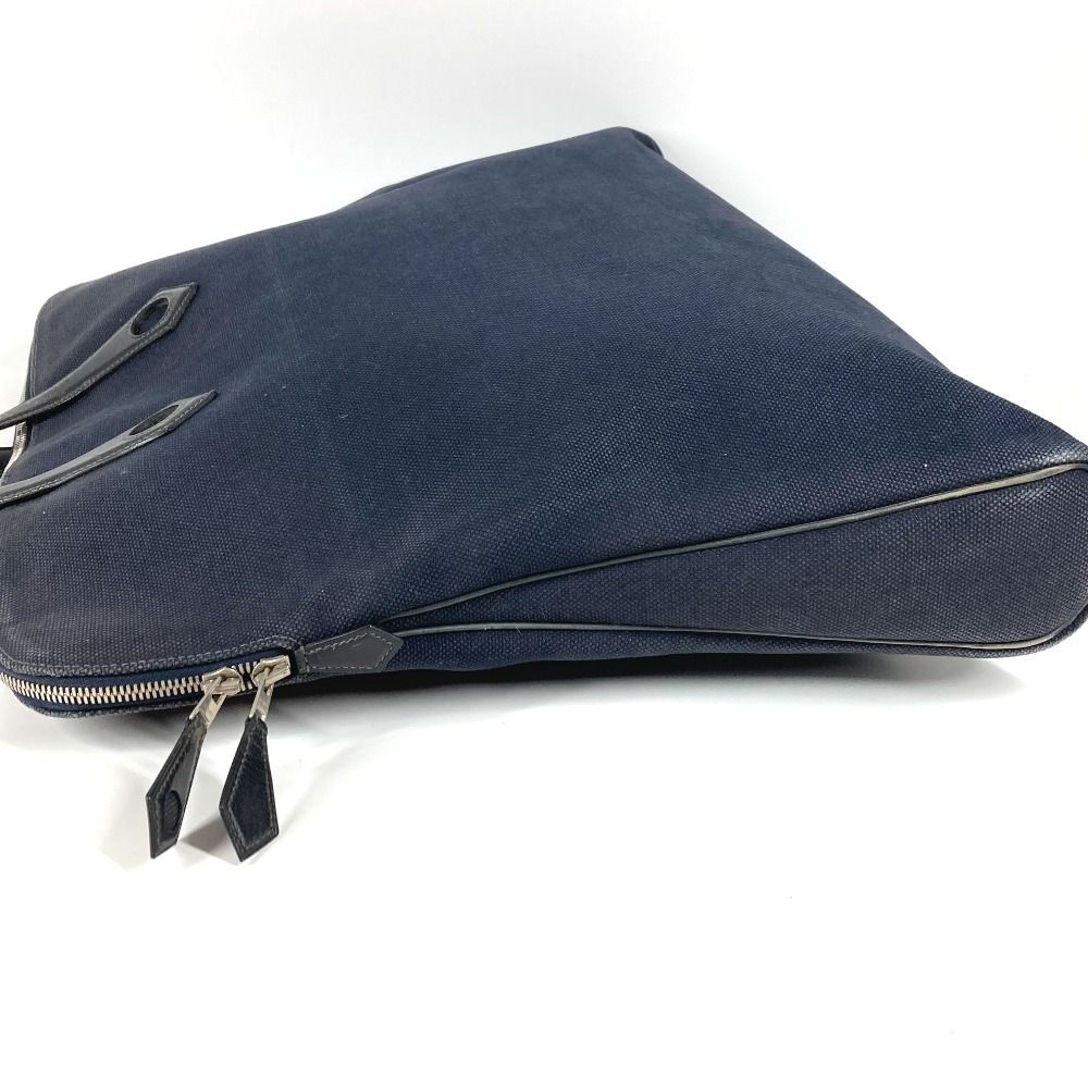 Hermes Handbag Sac Ibou Gm Leather Canvas Black — view 4